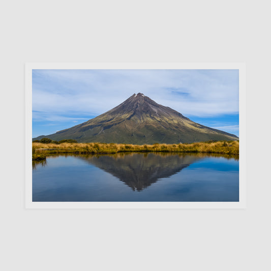 Mount Taranaki from Pouakai Tarn - Framed